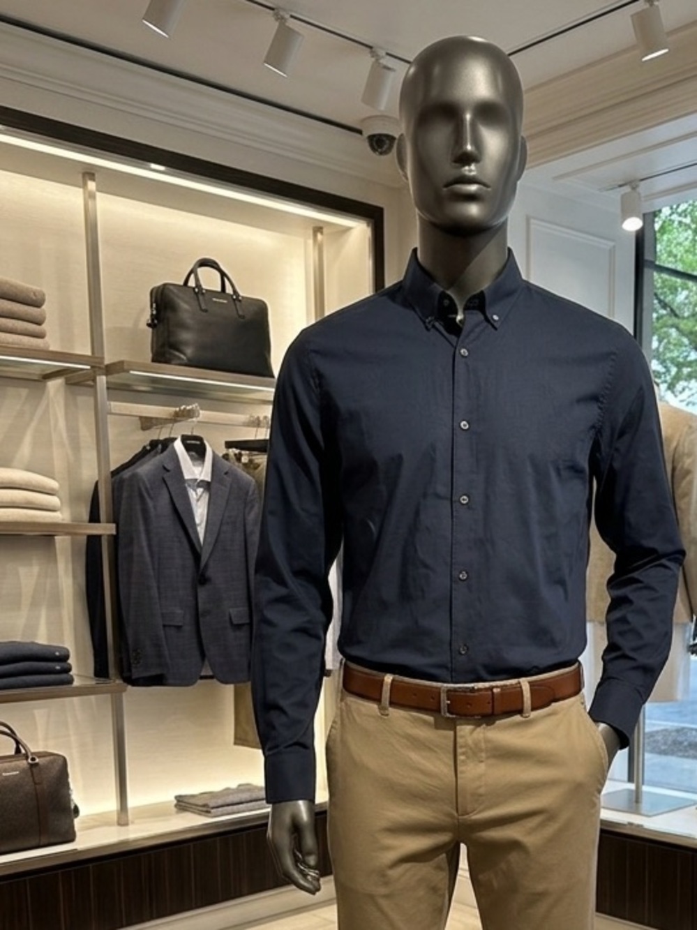 Michael Kors Men's Navy Button-Down Shirt